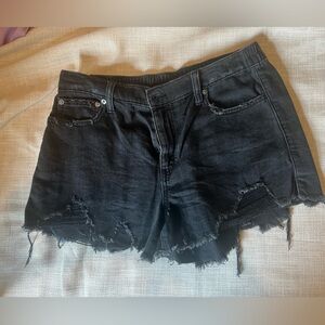 Aerie black denim shorts